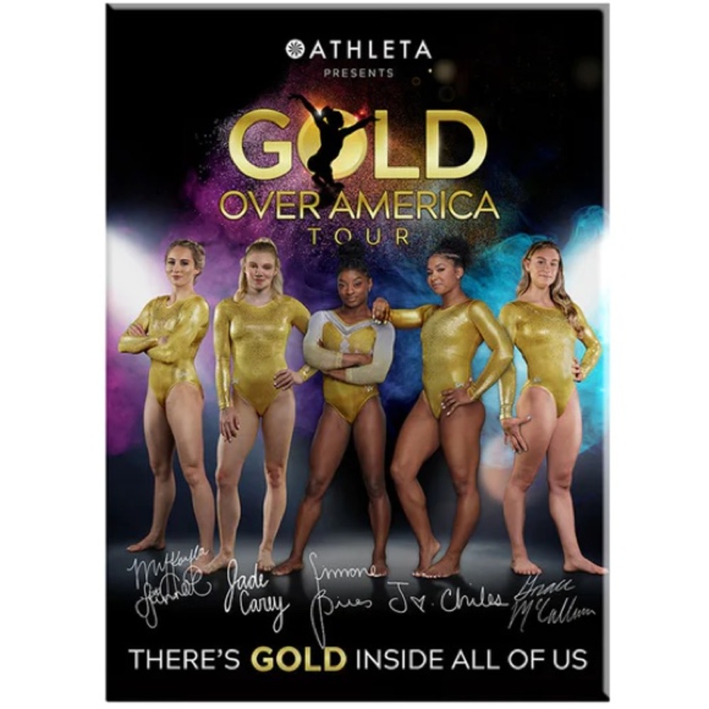 🆕 Gold of America Tour Gymnastics Simone Biles Olympics Poster